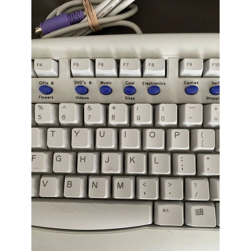 CLICKY Keyboard Model SK-720H PS/2 Port TESTED WORKS Swiftboard HOT KEYS